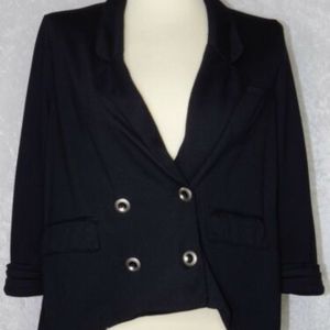 Free People Black Button Blazer sz TP XS to Medium